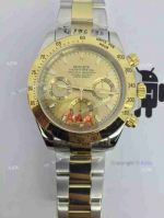 Fake Swiss Rolex Daytona Oyster perpetual Watch 2-Tone Gold Dial